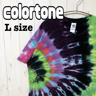 colortone タイダイTシャツ マルチカラー ビッグシルエット 海外古着(Tシャツ/カットソー(半袖/袖なし))