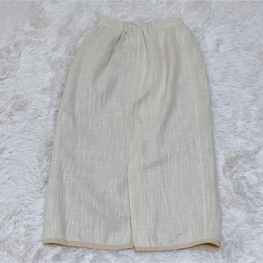 ZARA(ザラ)の美品 JENNE ツイードラップ スカート アイボリー レディースのスカート(ひざ丈スカート)の商品写真