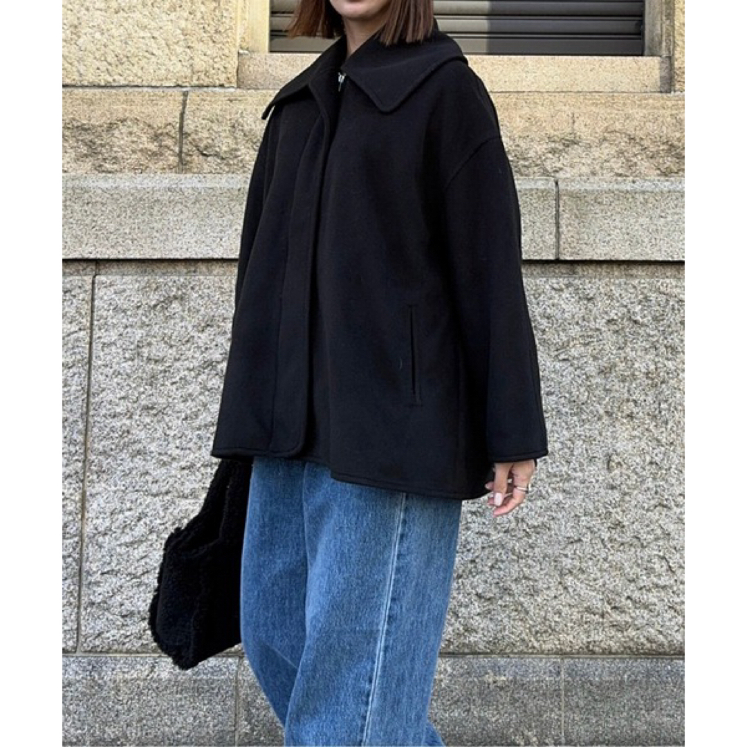 【送料無料】AMELY mikuさんErikaさんコラボ Aラインハーフコート レディースのジャケット/アウター(その他)の商品写真