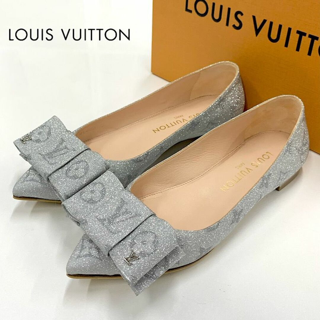 LOUIS VUITTON(ルイヴィトン)の9028 ヴィトン ブロッサムライン レザー モノグラム ラメ バレエシューズ  レディースの靴/シューズ(バレエシューズ)の商品写真