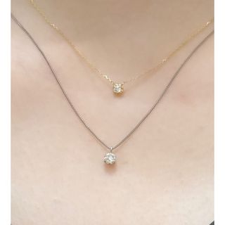 Pt900  0.2ct 1粒ダイヤネックレス(ネックレス)