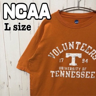 NCAA カレッジ tシャツ テネシー大学 半袖 オレンジ Lサイズ 海外古着(Tシャツ/カットソー(半袖/袖なし))