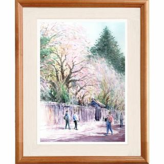 水彩画原画  枝垂れ桜・角館　＃631(絵画/タペストリー)