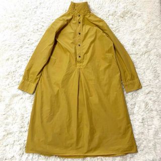 TIGRE BROCANTE コットン 綿 シャツワンピース イエロー 春服