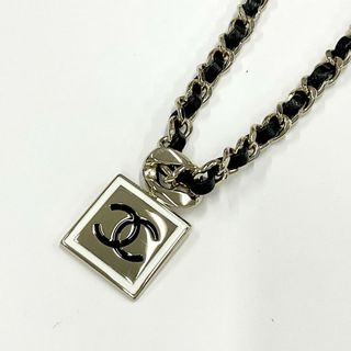 シャネル(CHANEL)の8979 シャネル ココマーク チョーカー レザー スクエア ネックレス(ネックレス)