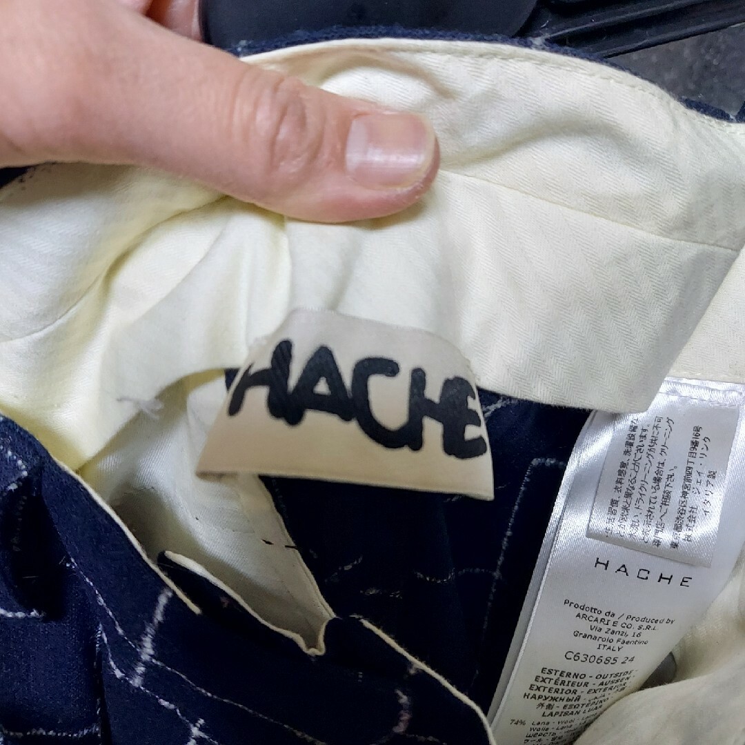 HACHE(アッシュ)の新品未使用　HACHE　チェックパンツ レディースのパンツ(カジュアルパンツ)の商品写真