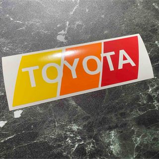 トヨタ(トヨタ)の3色TOYOTAカッティングステッカー イエロー オレンジ 赤 豊田 トヨタ(車外アクセサリ)