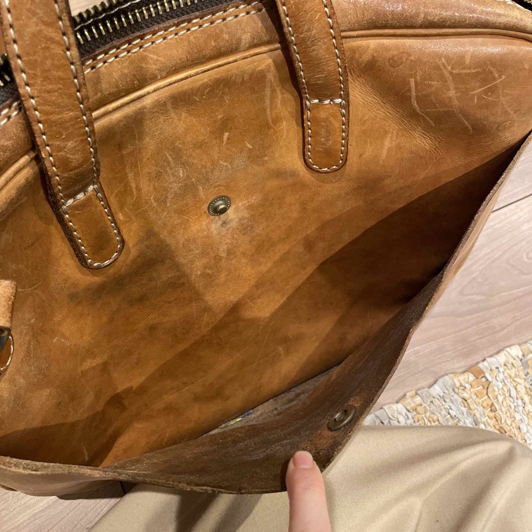 HERZ(ヘルツ)の【お値下】ヘルツ HERZ 本革　ファスナー付きバッグ　ショルダー付き メンズのバッグ(ビジネスバッグ)の商品写真