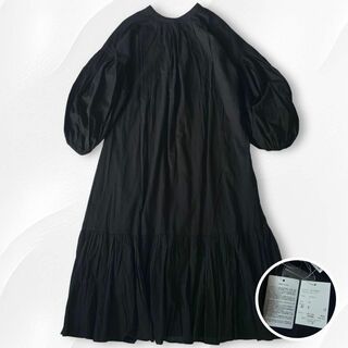 新品　マリハ　ルネッサンスのドレス　黒　バルーンスリーブ　ロングワンピース(ロングワンピース/マキシワンピース)