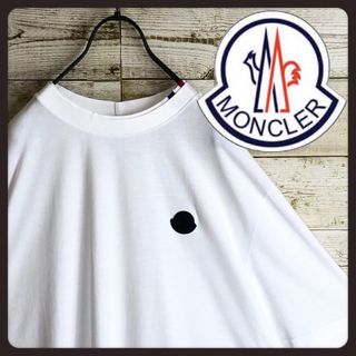 モンクレール(MONCLER)のMONCLER モンクレール tシャツ ラバーロゴ 両面ロゴ入り 美品(Tシャツ/カットソー(半袖/袖なし))