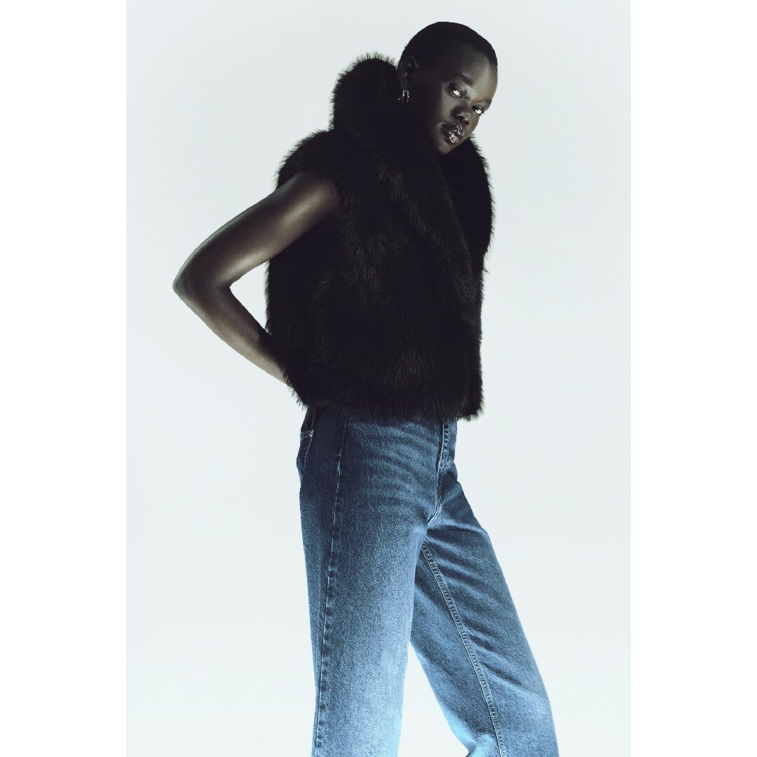 ZARA - ZARA クロップド フェイクファー ベスト XSサイズ ZARA - ZARA クロップド フェイクファー ベスト XSサイズ