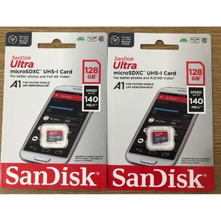 サンディスク(SanDisk)のSandisk マイクロSDカード128GB 140mb/s  2枚セット(PC周辺機器)