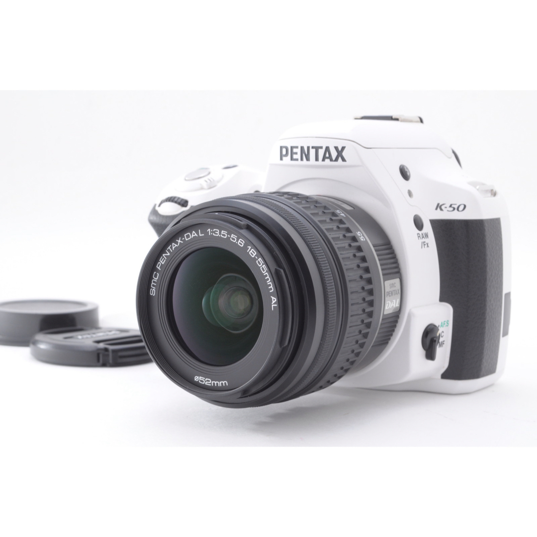 PENTAX(ペンタックス)の❤️初心者もOK！超可愛いホワイト♪iPhone転送★ペンタックス K-50❤️ スマホ/家電/カメラのカメラ(デジタル一眼)の商品写真