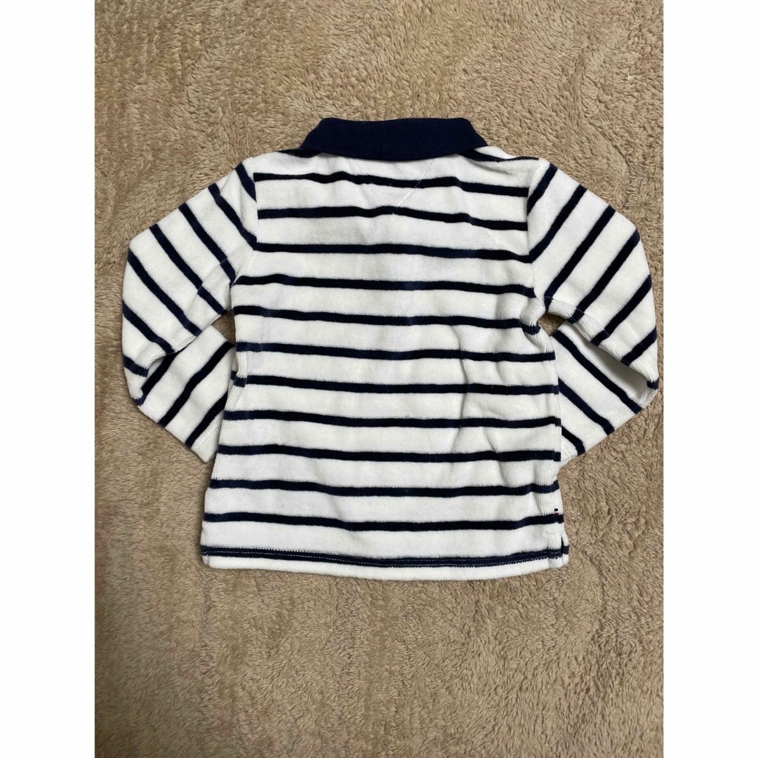 TOMMY HILFIGER(トミーヒルフィガー)の【美品】子ども服 トミーヒルフィガー ボーダートップス ベビー キッズ キッズ/ベビー/マタニティのベビー服(~85cm)(シャツ/カットソー)の商品写真