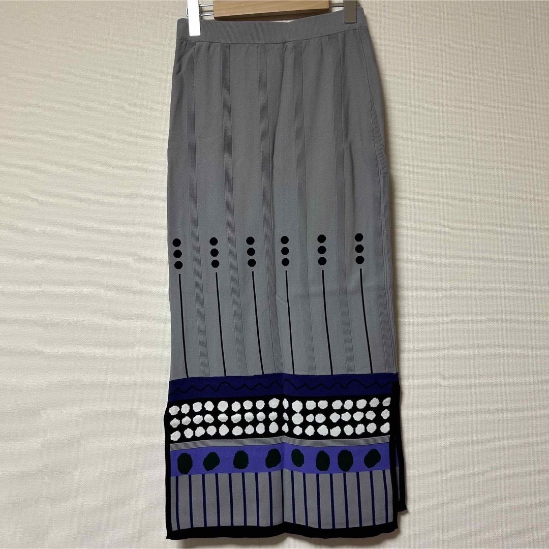 UN3D.(アンスリード)のUN3D.♡MIX JACQUARD KT SK レディースのスカート(ロングスカート)の商品写真