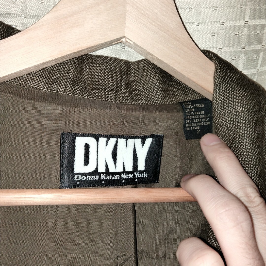 DKNY(ダナキャランニューヨーク)の【DKNY】90s テーラードジャケット 麻 メンズのジャケット/アウター(テーラードジャケット)の商品写真