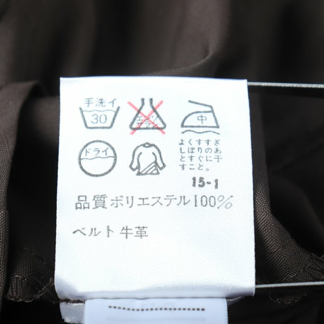 23区(ニジュウサンク)の23区 シャツ 半袖 大きいサイズ 無地 トップス レディース 46サイズ ブラウン 23ku レディースのトップス(カットソー(半袖/袖なし))の商品写真