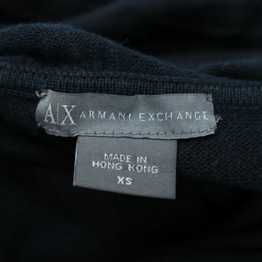 ARMANI EXCHANGE(アルマーニエクスチェンジ)のアルマーニエクスチェンジ ニット セーター 5分袖 コットン100% フード トップス  レディース XSサイズ ネイビー ARMANI EXCHANGE レディースのトップス(ニット/セーター)の商品写真