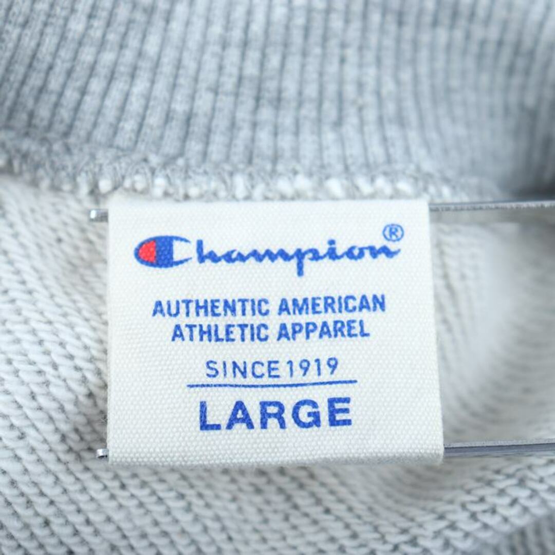 Champion(チャンピオン)のチャンピオン 長袖スウェット スエット トレーナー ワンポイントロゴ レディース Lサイズ グレー Champion レディースのトップス(トレーナー/スウェット)の商品写真