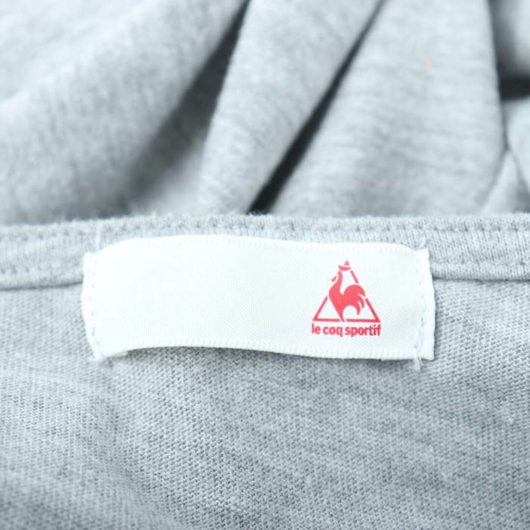 le coq sportif(ルコックスポルティフ)のルコックスポルティフ 長袖Tシャツ レイヤード風 ロゴ スポーツウエア レディース Mサイズ グレー×ホワイト×ネイビー le coq sportif レディースのトップス(Tシャツ(長袖/七分))の商品写真