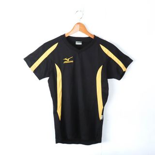 ミズノ(MIZUNO)のミズノ 半袖Tシャツ ワンポイントロゴ スポーツウエア レディース Lサイズ ブラック×イエロー Mizuno(Tシャツ(半袖/袖なし))