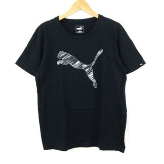 プーマ(PUMA)のプーマ 半袖Tシャツ ロゴT スポーツウエア メンズ Mサイズ ブラック×ネイビー PUMA(Tシャツ/カットソー(半袖/袖なし))