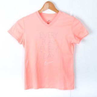 ナイキ(NIKE)のナイキ 半袖Tシャツ ドライフィット Vネック スポーツウエア レディース Mサイズ オレンジ NIKE(Tシャツ(半袖/袖なし))