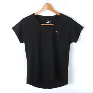 プーマ(PUMA)のプーマ 半袖Tシャツ ワンポイントロゴ スポーツウエア レディース Lサイズ ブラック PUMA(Tシャツ(半袖/袖なし))