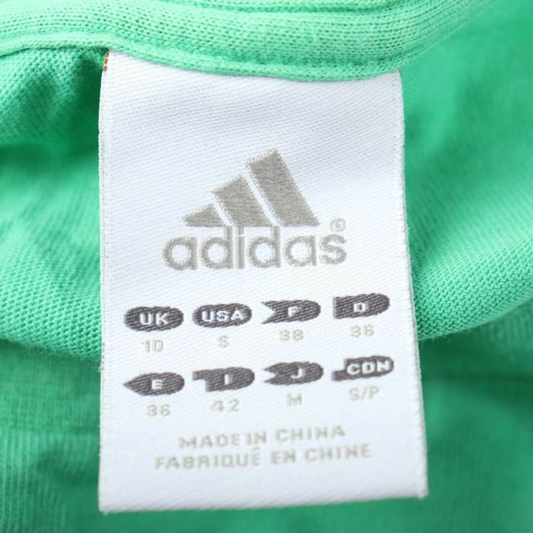adidas(アディダス)のアディダス 半袖Tシャツ グラフィックT スポーツウエア レディース Mサイズ グリーン×ゴールド adidas レディースのトップス(Tシャツ(半袖/袖なし))の商品写真