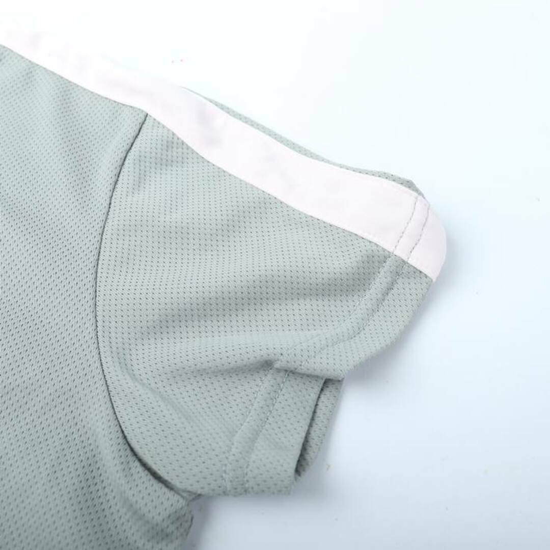 PUMA(プーマ)のプーマ 半袖Tシャツ バックロゴT メッシュ スポーツウエア レディース Lサイズ グレー×ピンク PUMA レディースのトップス(Tシャツ(半袖/袖なし))の商品写真