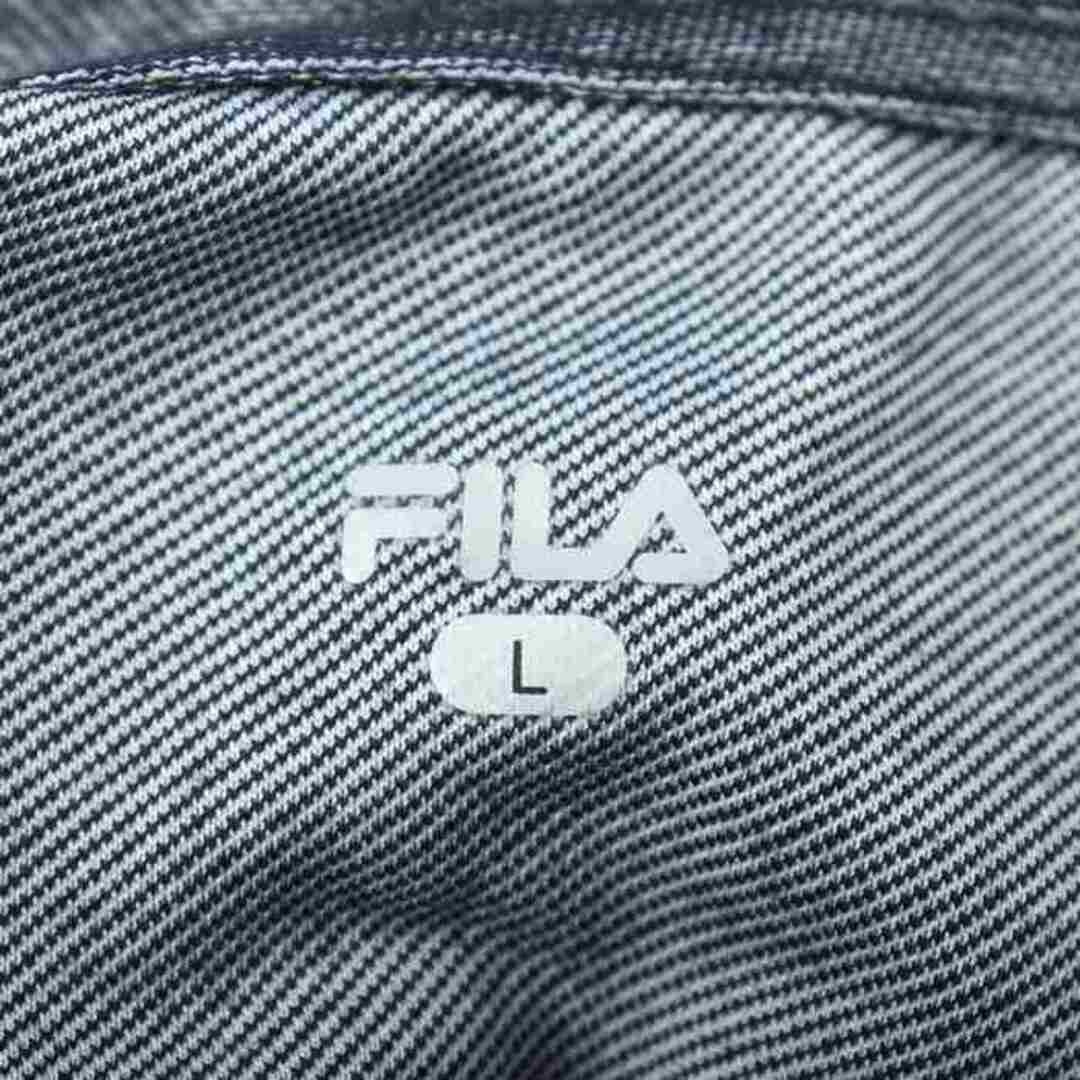 FILA(フィラ)のフィラ 半袖Tシャツ フレンチ袖 胸ロゴ スポーツウエア レディース Lサイズ ネイビー FILA レディースのトップス(Tシャツ(半袖/袖なし))の商品写真