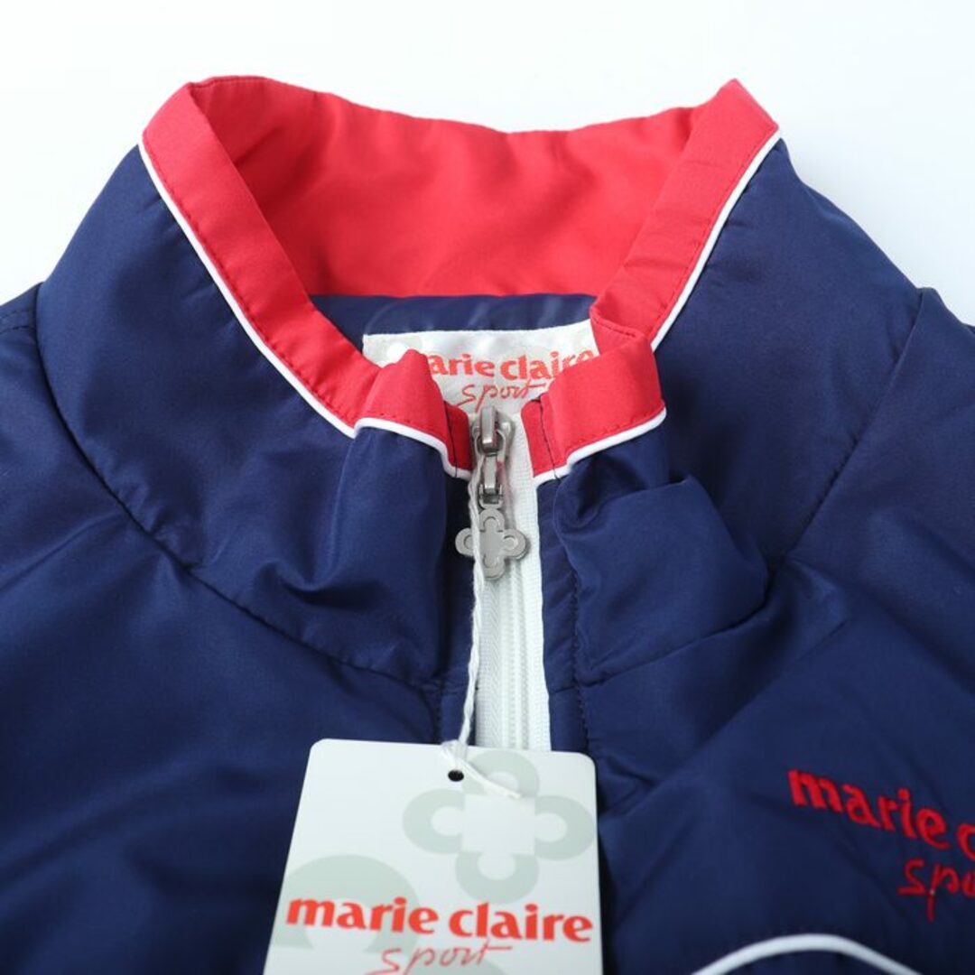 Marie Claire(マリクレール)のマリクレール ナイロンジャケット 中綿入り ジャンパー 未使用品 大きいサイズ レディース LLサイズ ネイビー×レッド mariclaire レディースのジャケット/アウター(ナイロンジャケット)の商品写真