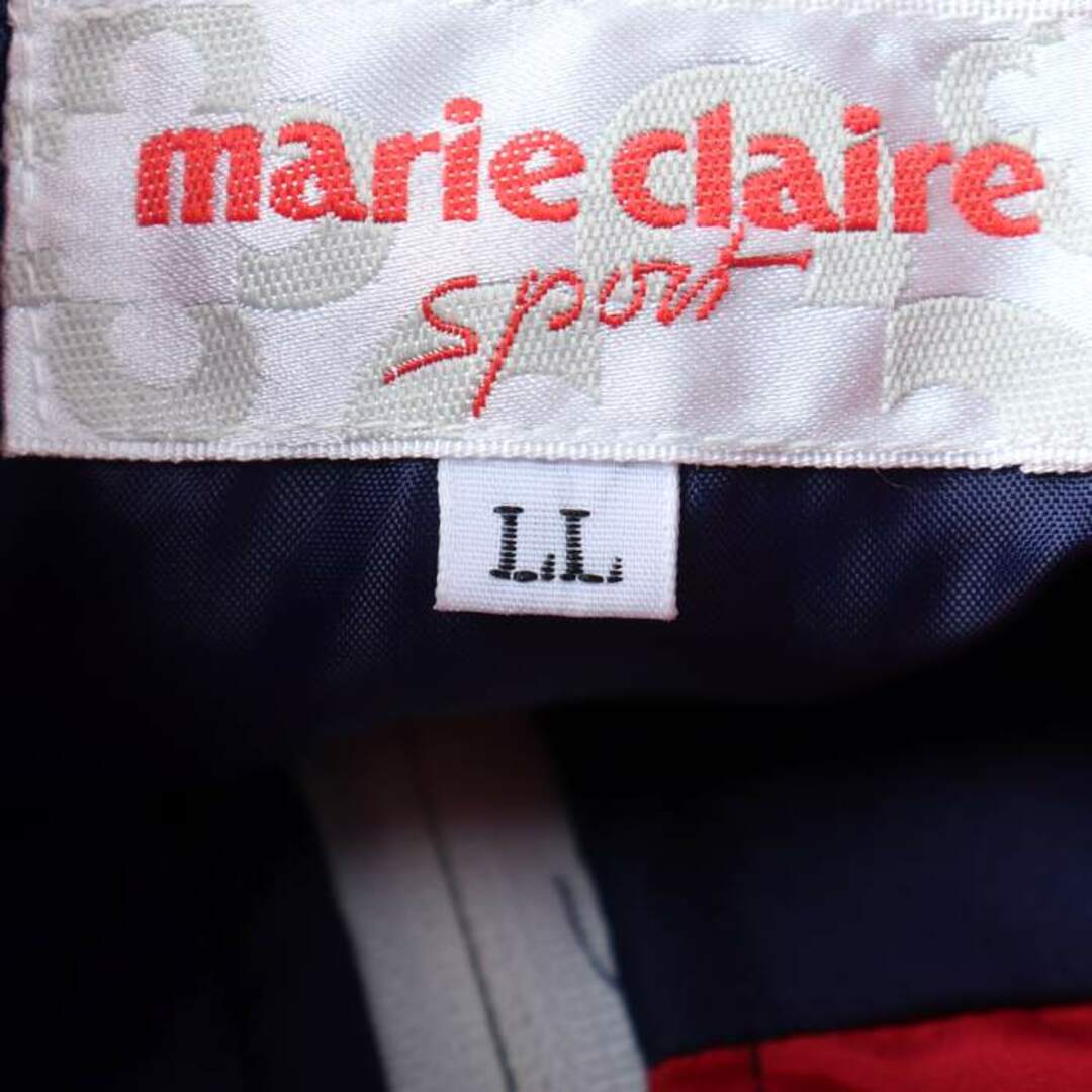 Marie Claire(マリクレール)のマリクレール ナイロンジャケット 中綿入り ジャンパー 未使用品 大きいサイズ レディース LLサイズ ネイビー×レッド mariclaire レディースのジャケット/アウター(ナイロンジャケット)の商品写真