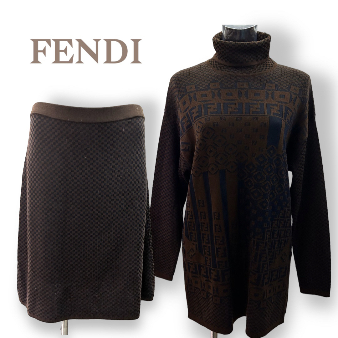 FENDI(フェンディ)のフェンディ＊ニット セーター＆スカート セットアップ＊FENDI レディースのレディース その他(セット/コーデ)の商品写真