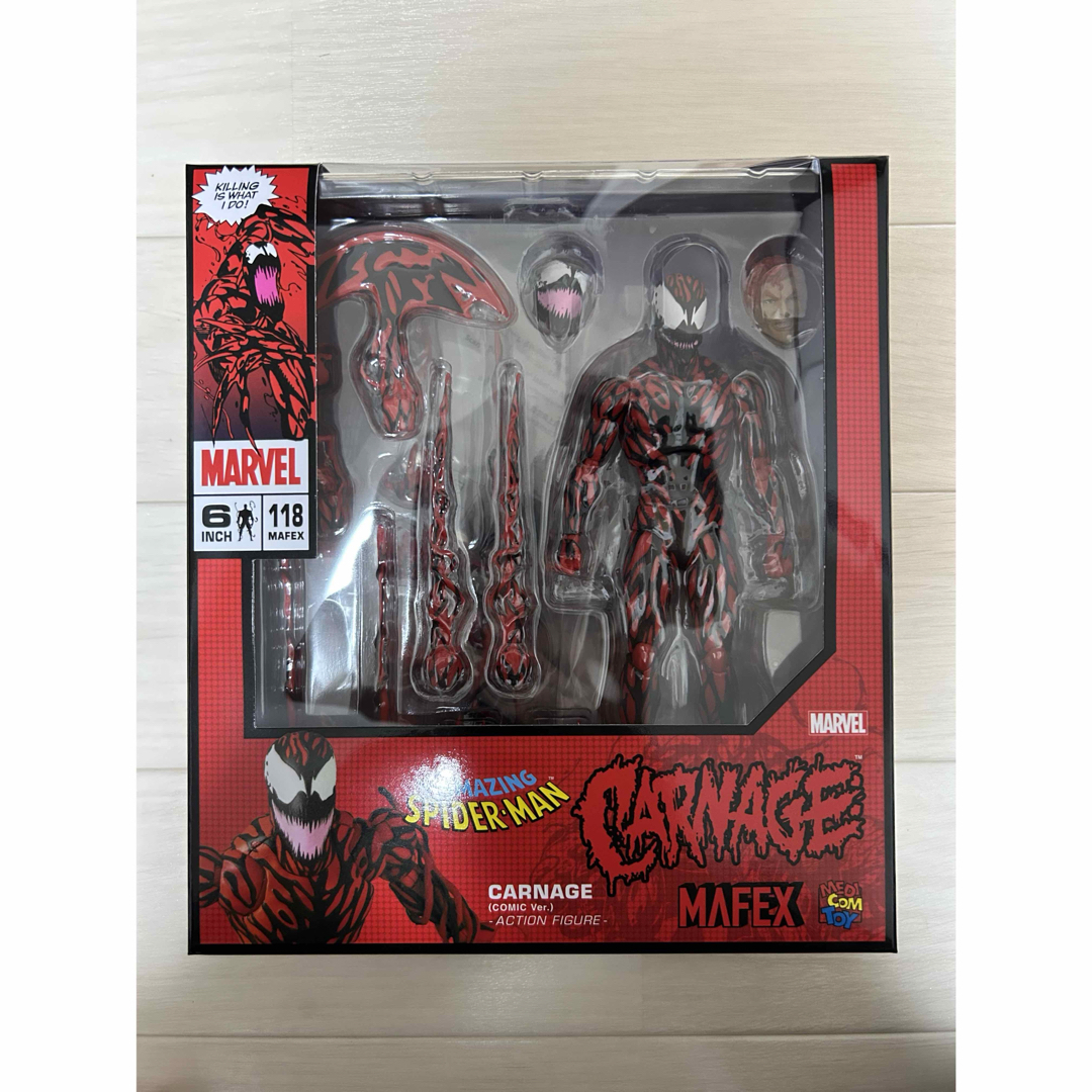 MARVEL(マーベル)の【新品】MAFEX マフェックス CARNAGE COMIC Ver.  エンタメ/ホビーのフィギュア(アメコミ)の商品写真