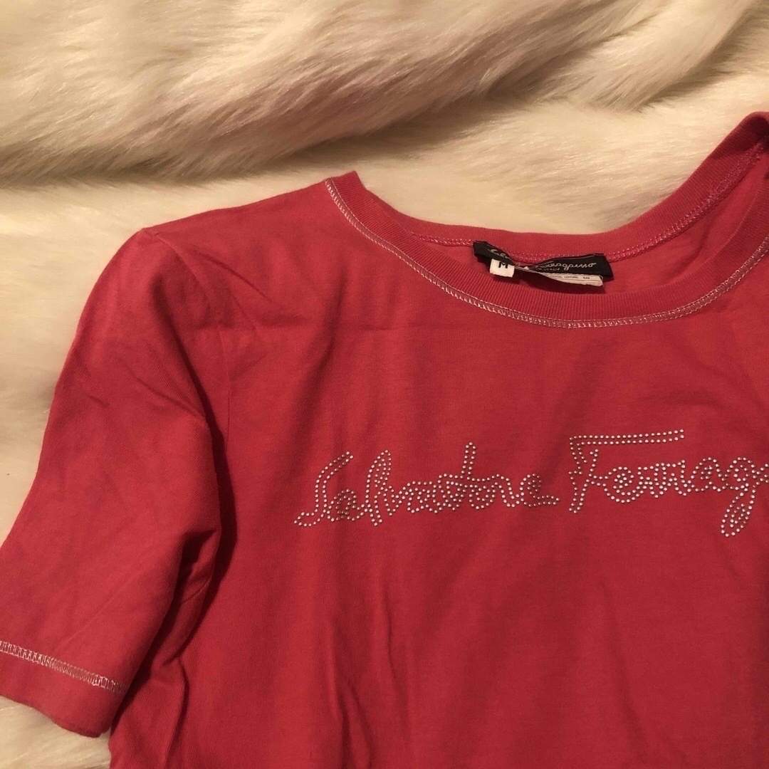 Lochie(ロキエ)のvintage salvatore ferragamo pink tops レディースのトップス(Tシャツ(半袖/袖なし))の商品写真