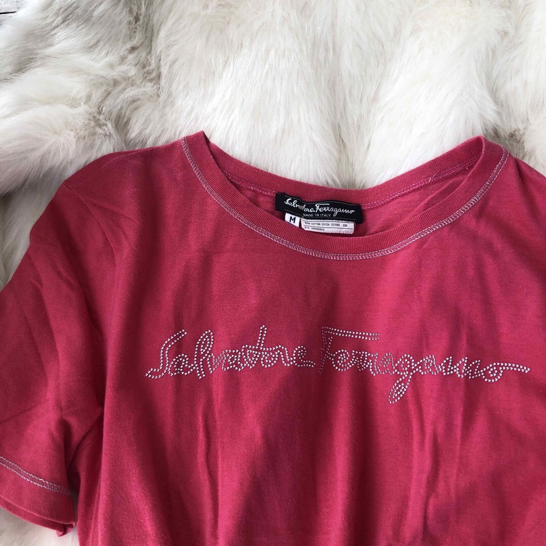 Lochie(ロキエ)のvintage salvatore ferragamo pink tops レディースのトップス(Tシャツ(半袖/袖なし))の商品写真