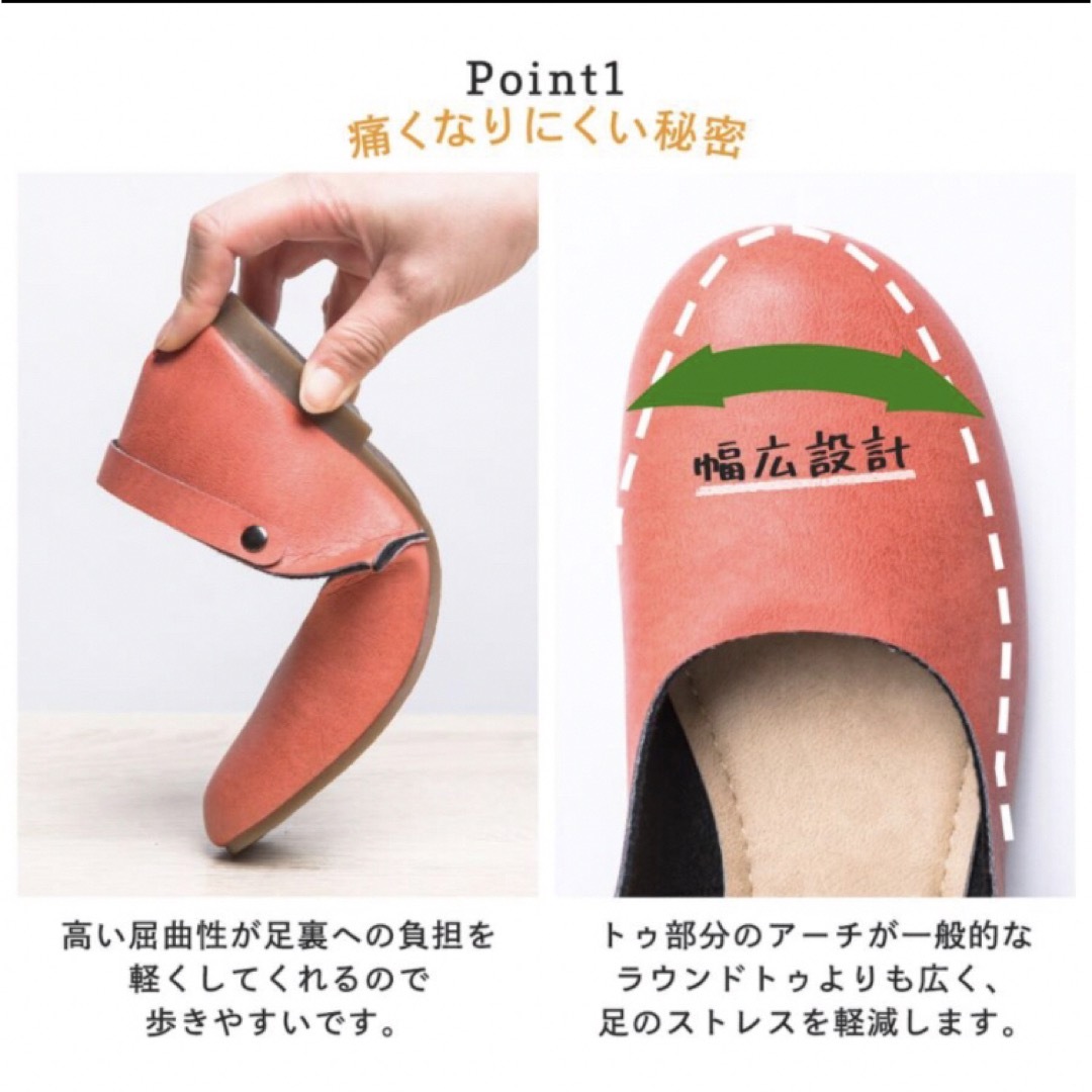 【新品】Shuna Shuna レディース フラットシューズ　S レディースの靴/シューズ(ハイヒール/パンプス)の商品写真