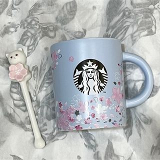 スターバックスコーヒー(Starbucks Coffee)の日本未発売　スターバックス　さくら　マグ　にゃんこ　マドラー付き　猫　キャット(グラス/カップ)