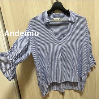 アンデミュウ(Andemiu)のAndemiu レディース ストライプシャツ(シャツ/ブラウス(長袖/七分))