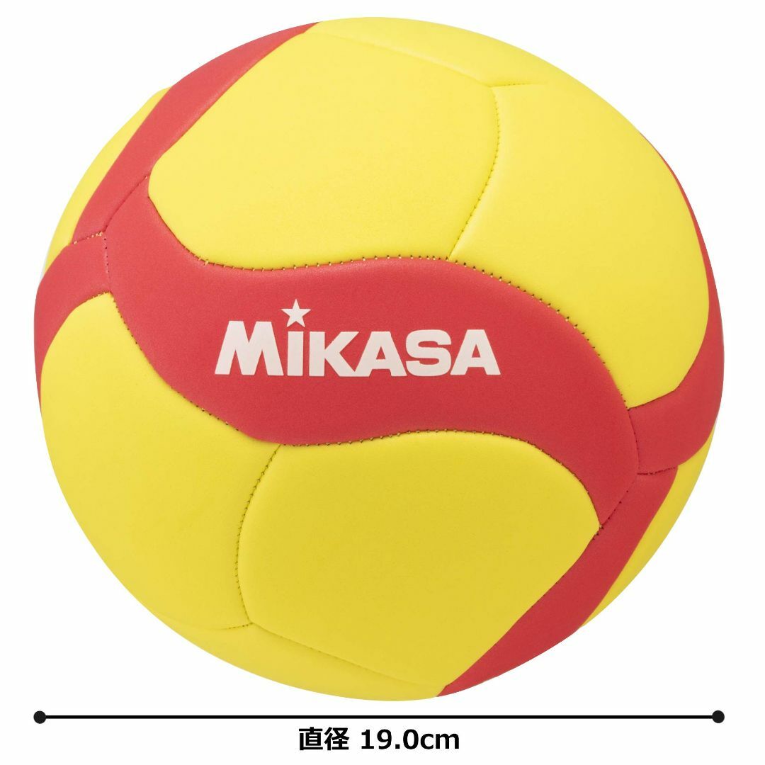 【色: イエロー/レッド】ミカサ(MIKASA) スマイルバレーボール 4号 ( スポーツ/アウトドアのスポーツ/アウトドア その他(バレーボール)の商品写真
