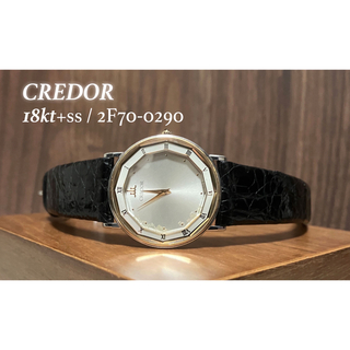 クレドール(CREDOR)のクレドール 18KTベゼル メンズ腕時計 稼働品 18金ベゼル 電池交換済み(腕時計(アナログ))