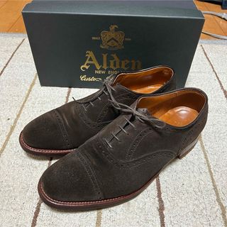 オールデン(Alden)のALDEN LEATHER SOUL別注スエードセミブローグシューズ ブラウン(ドレス/ビジネス)