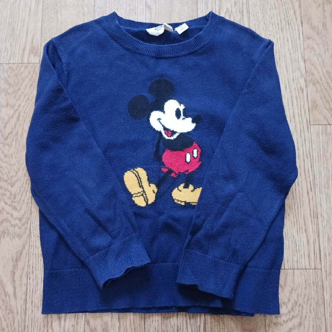 UNIQLO(ユニクロ)のユニクロ  ミッキーニット キッズ/ベビー/マタニティのキッズ服男の子用(90cm~)(ニット)の商品写真