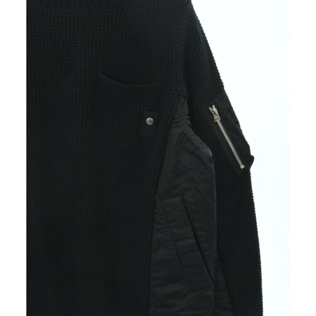 sacai(サカイ)のsacai サカイ ニット・セーター 3(L位) 黒 【古着】【中古】 メンズのトップス(ニット/セーター)の商品写真