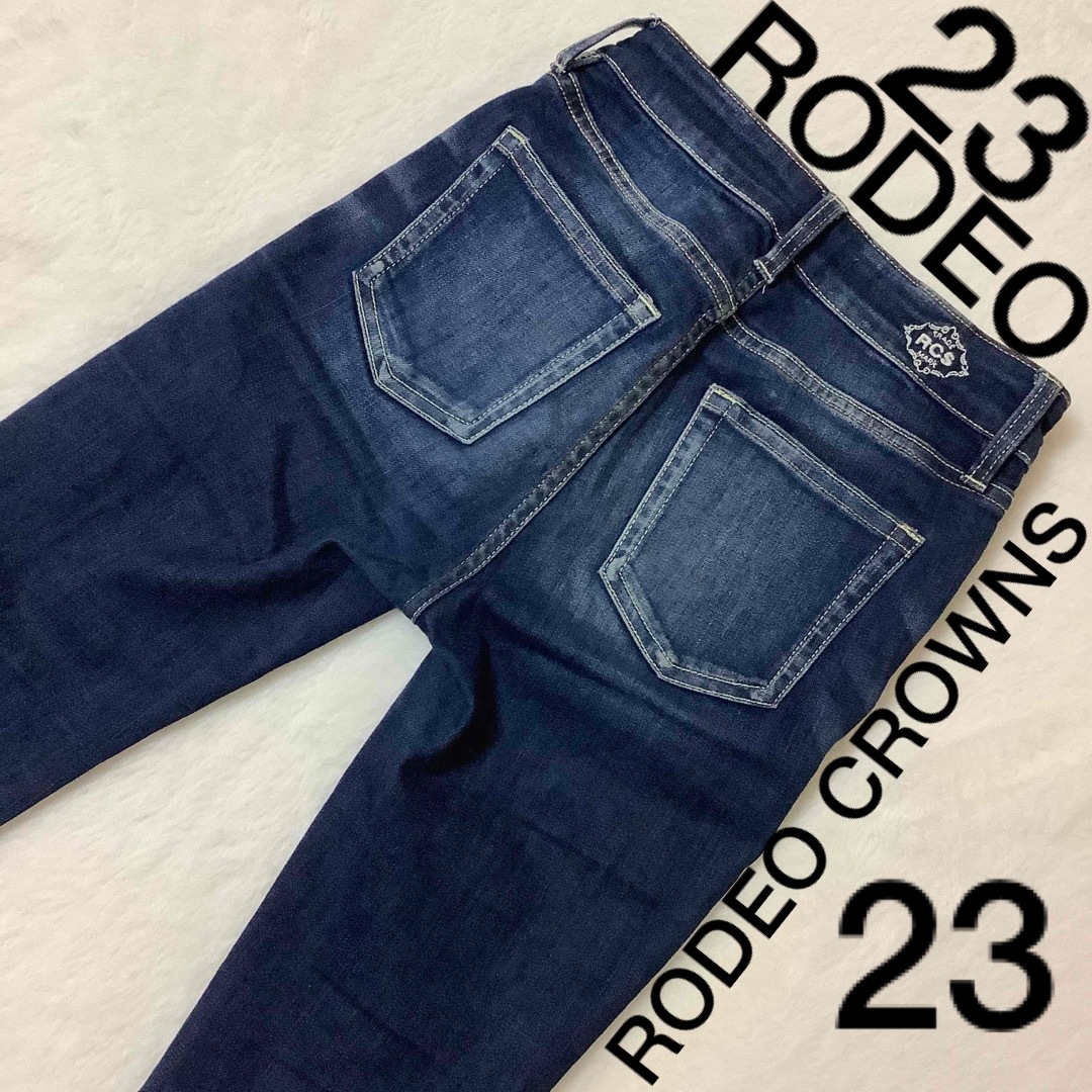 RODEO CROWNS(ロデオクラウンズ)の【美品】 RODEO CROWNS デニム 23 ダークブルー 23inch レディースのパンツ(デニム/ジーンズ)の商品写真