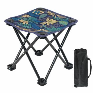 【色: ブルー】アウトドアチェア 軽量 コンパクト折りたたみ椅子 小型 耐荷重 (テーブル/チェア)