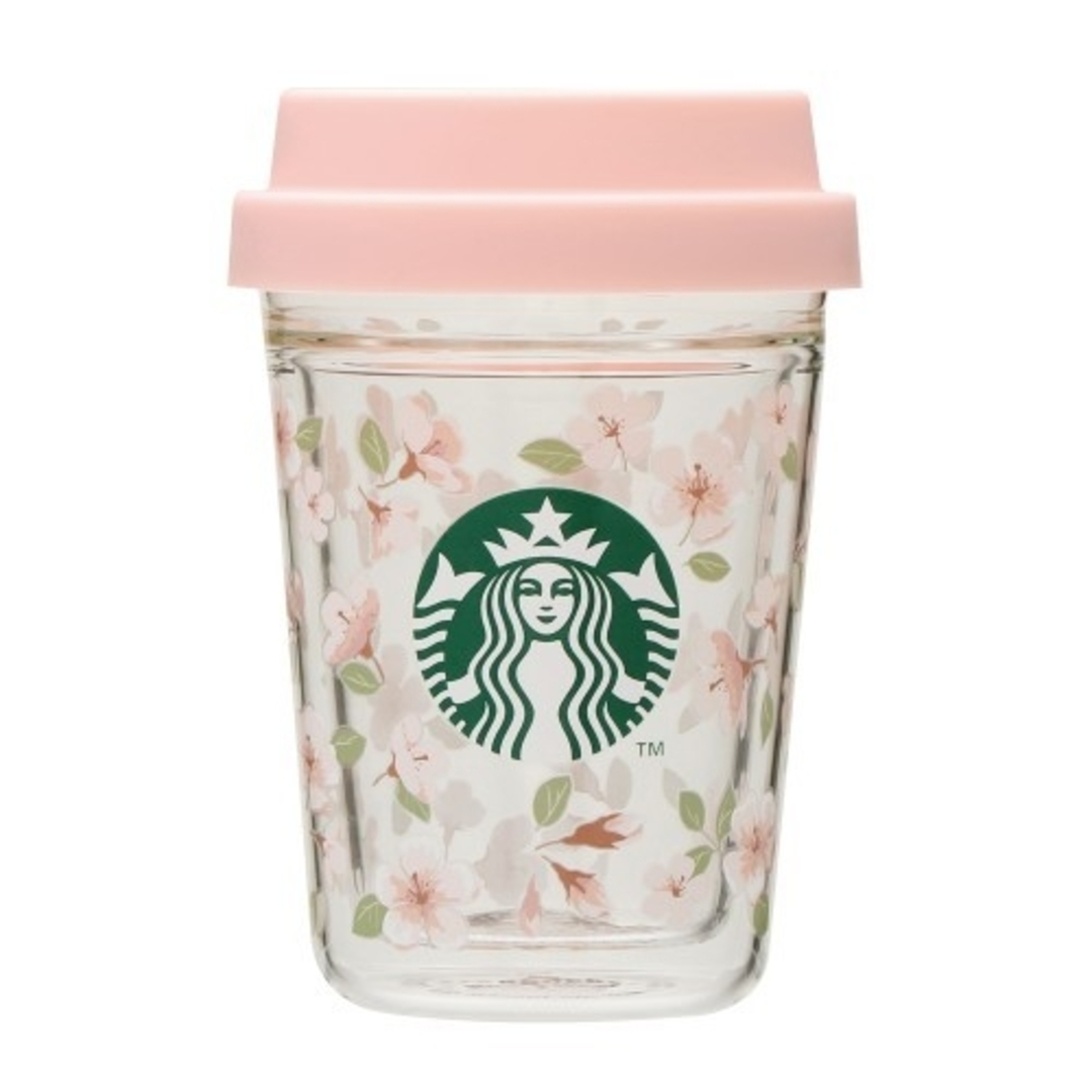 Starbucks(スターバックス)のスターバックスSAKURA2024ダブルウォール耐熱グラスカップ インテリア/住まい/日用品のキッチン/食器(グラス/カップ)の商品写真