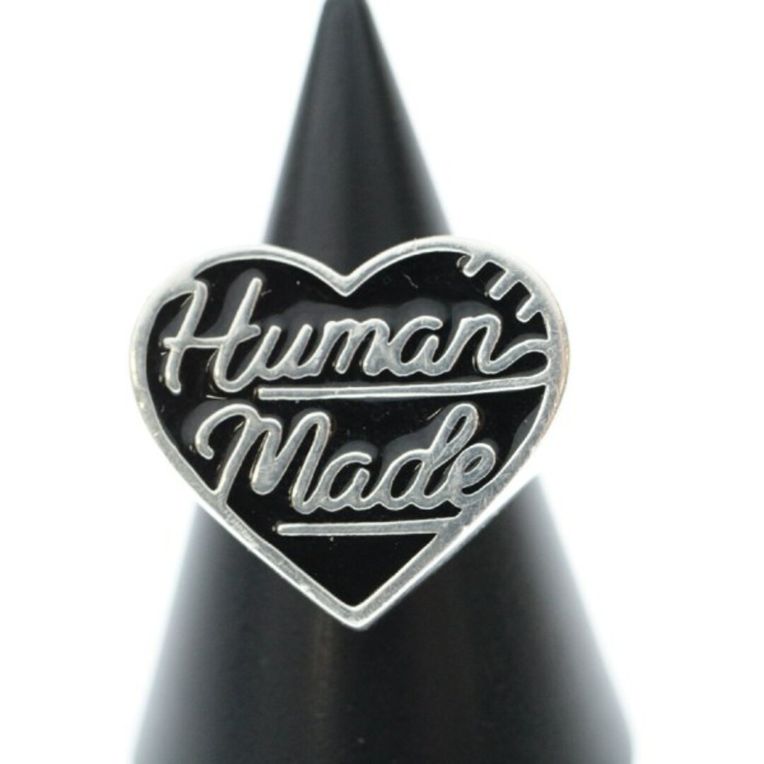 HUMAN MADE(ヒューマンメイド)のHUMAN MADE ヒューマンメイド リング -(13号位) シルバーx黒 【古着】【中古】 メンズのアクセサリー(リング(指輪))の商品写真