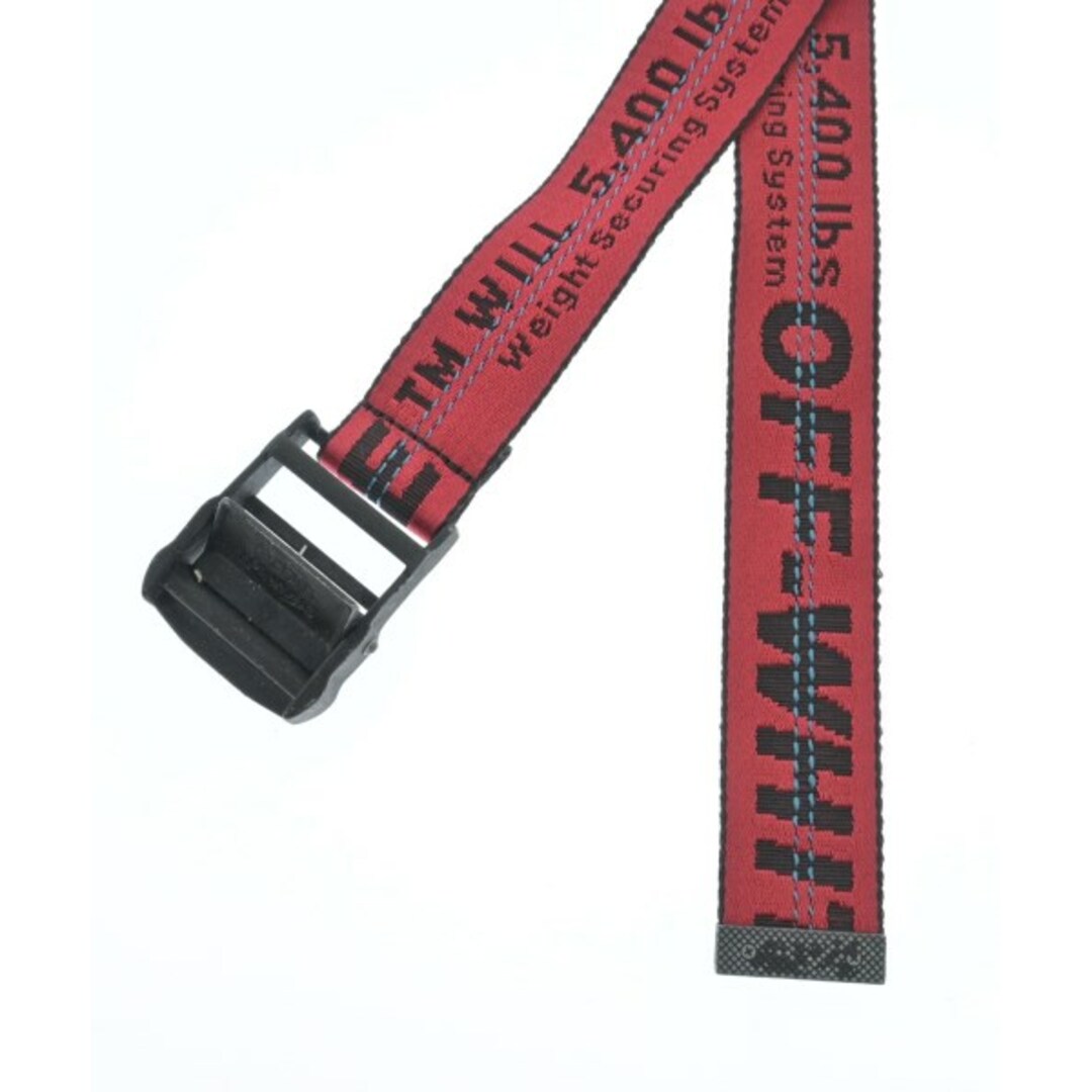 OFF-WHITE(オフホワイト)のOFF-WHITE オフホワイト ベルト - 赤x黒(総柄) 【古着】【中古】 メンズのファッション小物(ベルト)の商品写真